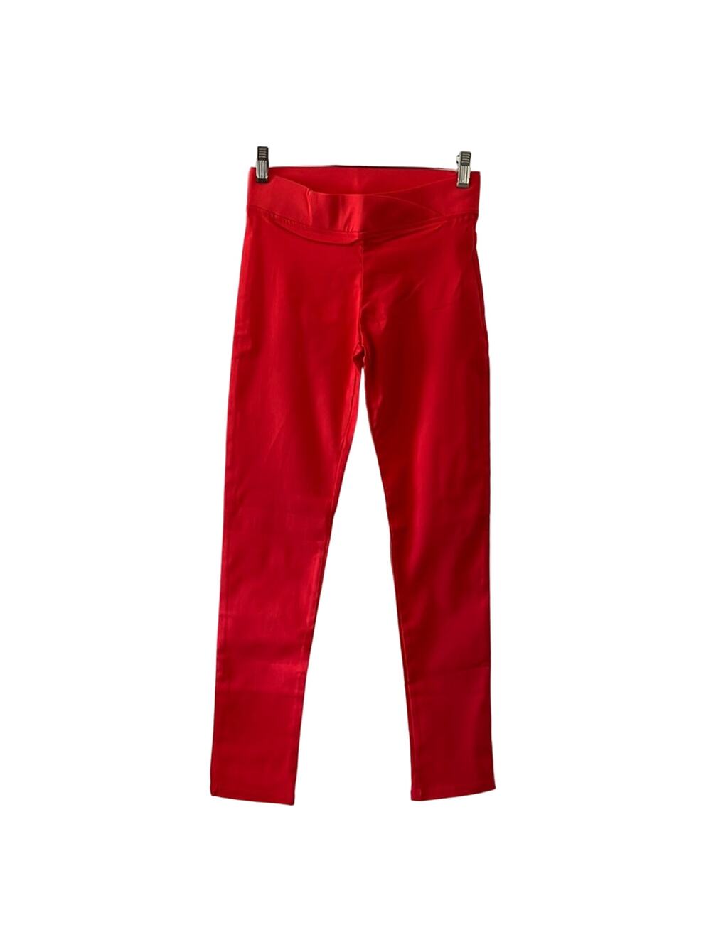 Vizio USA Orange Woven Stretch Skinny Pants Woman Size Small Pull On